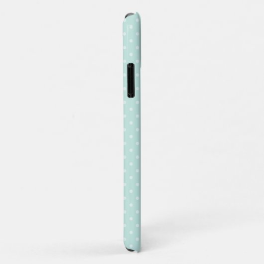 Stylisches Mint Polka Dot Muster Custom Monogram Case-Mate iPhone Hülle (Hinten/Rechts)