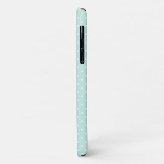 Stylisches Mint Polka Dot Muster Custom Monogram Case-Mate iPhone Hülle (Hinten/Links)