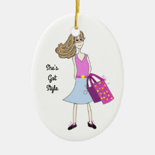 Stylisches Mode Mädchen Keramikornament