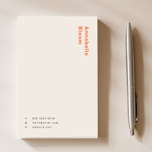 Stylisches Orange Minimal Modern Trendig Post-it Klebezettel
