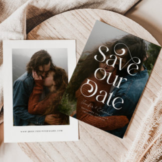 Stylisches Overlay Typografy Foto Save the Date