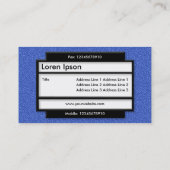 Stylisches Panel II - Blaue Textur Visitenkarte (Rückseite)