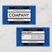 Stylisches Panel II - Blauer Stoff II Textur Visitenkarte (Vorne/Hinten)