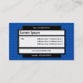 Stylisches Panel II - Blauer Stoff II Textur Visitenkarte (Rückseite)