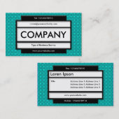 Stylisches Panel II - Cyan Fabric Texture Visitenkarte (Vorne/Hinten)