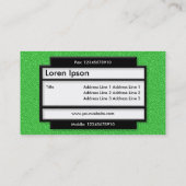 Stylisches Panel II - Helle grüne Textur Visitenkarte (Rückseite)