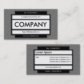 Stylisches Panel II - Mid Gray Embossed Texture Visitenkarte (Vorne/Hinten)