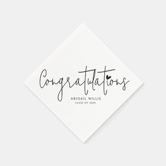 Stylisches Party für moderne Script Graduate Serviette (Ecke)