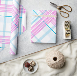 Stylisches Pastel Kariert Wrapping Paper Geschenkpapier