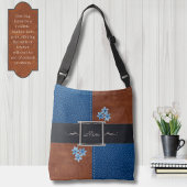 Stylisches Patchwork Statement Messenger Bag Tragetaschen Mit Langen Trägern