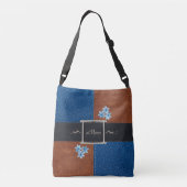 Stylisches Patchwork Statement Messenger Bag Tragetaschen Mit Langen Trägern (Rückseite)