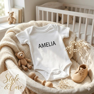 Stylisches personalisiertes Baby-Body mit Namen Baby Strampler