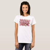 Stylisches Pink LIVE LAUGH DRINK WINE Tee (Vorne ganz)