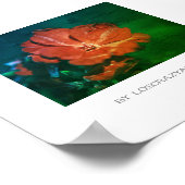 Stylisches Red Green Geranium Blume Poster (Ecke)