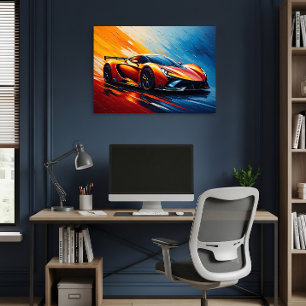 Stylisches Rennwagen Geschwindigkeit und Stil Poster