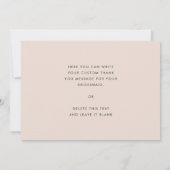 Stylisches Retro Brown Bridesmaid danke Ihnen Text Einladung (Rückseite)
