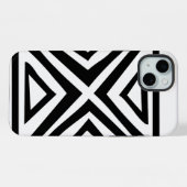 Stylisches Retro-Neueste Geometrisches Muster Case iPhone Hülle (Rückseite (Horizontal))