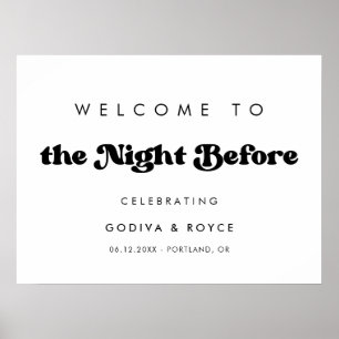 Stylisches Retro Willkommen bei The Night Before Poster