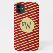 Stylisches Rotgoldstreifen Muster kundenspezifisch Case-Mate iPhone Hülle (Rückseite)