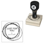 Stylisches Round-Scribble nur für Sie Personalisie Gummistempel (Stempel)