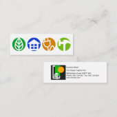 Stylisches Rundschild für den Bau eines allgemeine Mini Visitenkarte (Vorne/Hinten)