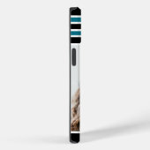 Stylisches, schwarz Streifen Monogram Custom Foto Case-Mate iPhone Hülle (Rückseite / Rechts)