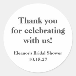 Stylisches Schwarz-weißes Custom Brautparty Vielen Runder Aufkleber