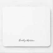 Stylisches schwarzes benutzerdefiniertes Skriptnam Mousepad (Vorne)