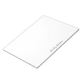 Stylisches schwarzes benutzerdefiniertes Skriptnam Notizblock (angewinkelt)