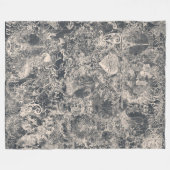 Stylisches schwarzes Pariser Toile-Design Fleecedecke (Vorderseite (Horizontal))