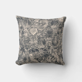 Stylisches schwarzes Pariser Toile-Design Kissen