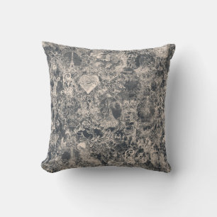 Stylisches schwarzes Pariser Toile-Design Kissen