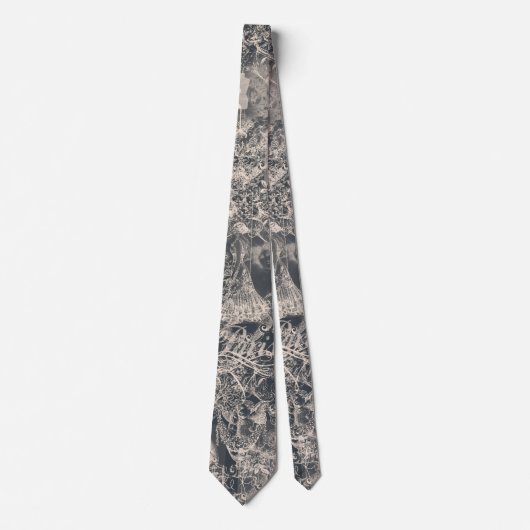Stylisches schwarzes Pariser Toile-Design Krawatte (Vorderseite)