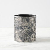 Stylisches schwarzes Pariser Toile-Design Tasse (Zentrum)