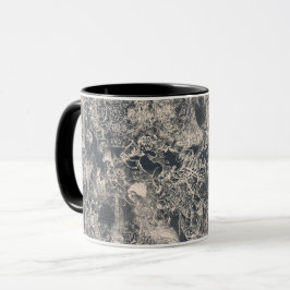 Stylisches schwarzes Pariser Toile-Design Tasse