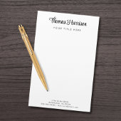 Stylisches Script Monogram Business Briefpapier