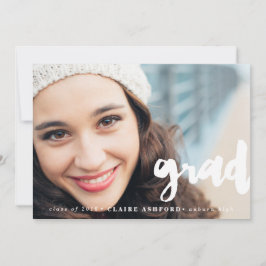 Stylisches Script Overlay Abschluss Foto Einladung