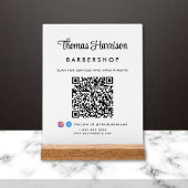 Stylisches Signature Script QR Code Business Acrylschild