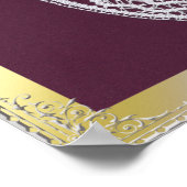 Stylisches silberfarbenes Foto Poster (Ecke)