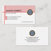 Stylisches Simple Red Crisscross Line SEO Marketin Visitenkarte (Vorne/Hinten)