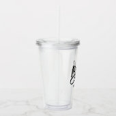 Stylisches Skript "Bride" Benutzerdefiniertes Brau Acryltrinkbecher (Rechts)