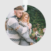 Stylisches Skript Unser erstes Weihnachts-Gold-Paa Ornament (Rückseite)