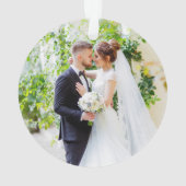 Stylisches Skript Unser erstes Weihnachtsgold und Ornament (Rückseite)