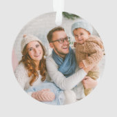 Stylisches Skript Unsere First Christmas Gold Fami Ornament (Rückseite)