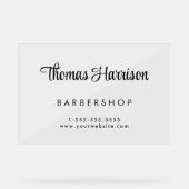 Stylisches Skriptgeschäft Acrylschild (Vorderseite)