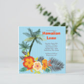 Stylisches Tropical Drinks Hawaiian Luau Party Einladung (Stehend Vorderseite)