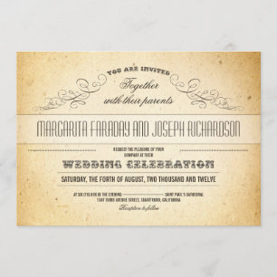 stylisches typografie-design vintage-hochzeitskart einladung