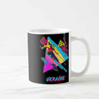 Stylisches Ukraine-Ski-Abenteuer-Grafik Kaffeetasse