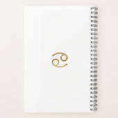 Stylisches Watercolor Cancer Custom Journal Notizblock (Rückseite)