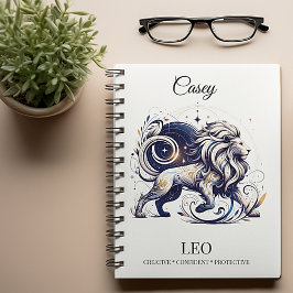 Stylisches Watercolor Leo Custom Journal Notizblock